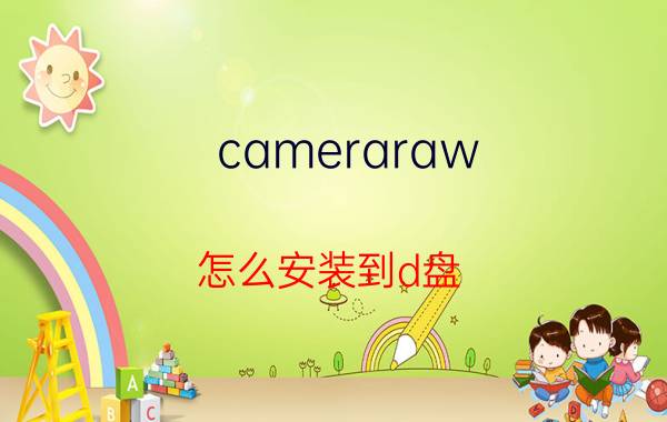 cameraraw 怎么安装到d盘 camera Raw 滤镜怎么用？